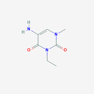 molecular formula C7H11N3O2 B13187323 5-Amino-3-ethyl-1-methyl-1,2,3,4-tetrahydropyrimidine-2,4-dione 