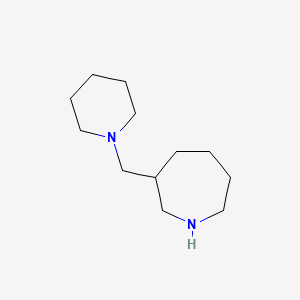 molecular formula C12H24N2 B13187335 3-[(Piperidin-1-yl)methyl]azepane 