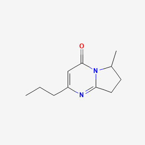 molecular formula C11H16N2O B13187350 6-Methyl-2-propyl-4H,6H,7H,8H-pyrrolo[1,2-a]pyrimidin-4-one 