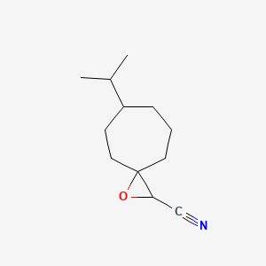 6-(Propan-2-yl)-1-oxaspiro[2.6]nonane-2-carbonitrile