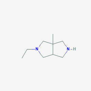 molecular formula C9H18N2 B13187396 2-Ethyl-3a-methyl-octahydropyrrolo[3,4-c]pyrrole 