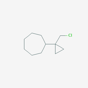 molecular formula C11H19Cl B13187398 [1-(Chloromethyl)cyclopropyl]cycloheptane 