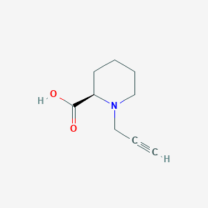 molecular formula C9H13NO2 B13187457 (2R)-1-(Prop-2-yn-1-yl)piperidine-2-carboxylic acid 