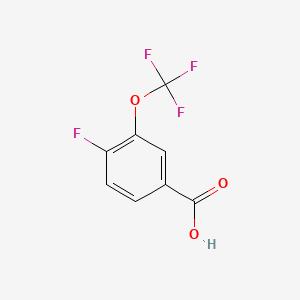 molecular formula C8H4F4O3 B1318755 4-Fluoro-3-(trifluoromethoxy)benzoic acid CAS No. 886496-49-7