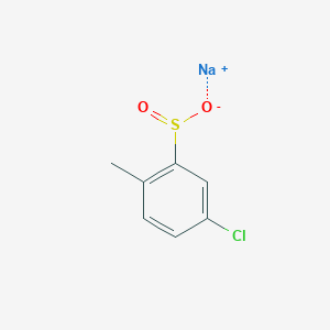 molecular formula C7H6ClNaO2S B13187592 Sodium 5-chloro-2-methylbenzene-1-sulfinate 