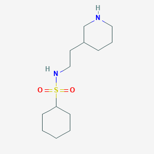 molecular formula C13H26N2O2S B13187599 N-[2-(Piperidin-3-yl)ethyl]cyclohexanesulfonamide 