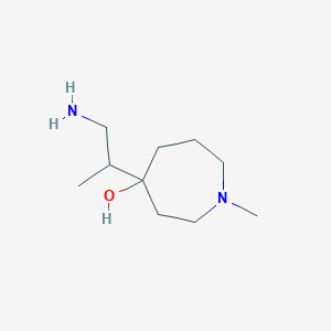 molecular formula C10H22N2O B13187611 4-(1-Aminopropan-2-yl)-1-methylazepan-4-ol 