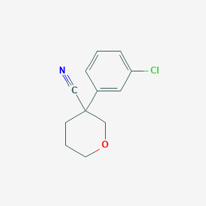 3-(3-Chlorophenyl)oxane-3-carbonitrile