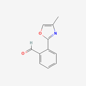 molecular formula C11H9NO2 B13187647 2-(4-Methyl-1,3-oxazol-2-yl)benzaldehyde 