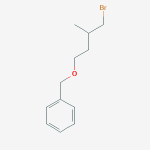 molecular formula C12H17BrO B13187650 [(4-Bromo-3-methylbutoxy)methyl]benzene CAS No. 87974-13-8