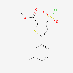 Methyl 3-(chlorosulfonyl)-5-(3-methylphenyl)thiophene-2-carboxylate