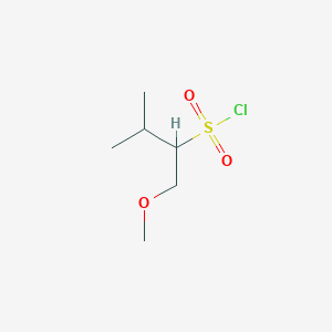 molecular formula C6H13ClO3S B13187661 1-Methoxy-3-methylbutane-2-sulfonyl chloride 