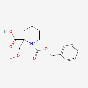 molecular formula C16H21NO5 B13187678 1-[(Benzyloxy)carbonyl]-2-(methoxymethyl)piperidine-2-carboxylic acid 