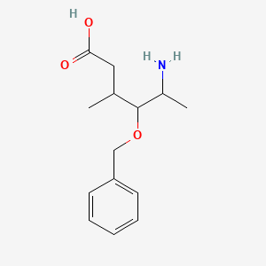 molecular formula C14H21NO3 B13187691 5-Amino-4-(benzyloxy)-3-methylhexanoic acid 