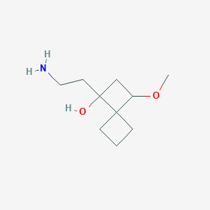 molecular formula C10H19NO2 B13187719 1-(2-Aminoethyl)-3-methoxyspiro[3.3]heptan-1-ol 