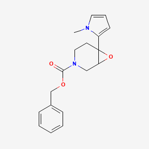 molecular formula C18H20N2O3 B13187740 Benzyl 6-(1-methyl-1H-pyrrol-2-yl)-7-oxa-3-azabicyclo[4.1.0]heptane-3-carboxylate 