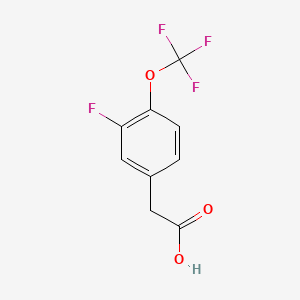 molecular formula C9H6F4O3 B1318778 3-氟-4-(三氟甲氧基)苯乙酸 CAS No. 886761-70-2