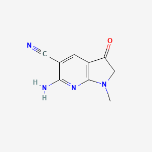 6-amino-1-methyl-3-oxo-2,3-dihydro-1H-pyrrolo[2,3-b]pyridine-5-carbonitrile