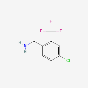 molecular formula C8H7ClF3N B1318780 4-Chloro-2-(trifluoromethyl)benzylamine CAS No. 771583-81-4