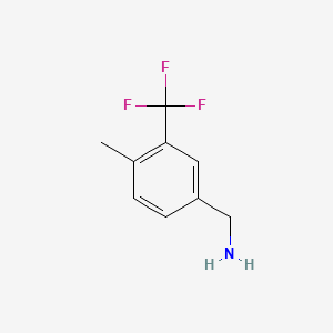 molecular formula C9H10F3N B1318782 4-Metil-3-(trifluorometil)bencilamina CAS No. 771581-64-7