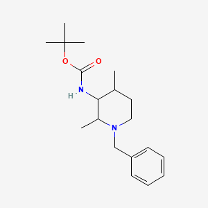 molecular formula C19H30N2O2 B13187880 tert-butyl N-(1-benzyl-2,4-dimethylpiperidin-3-yl)carbamate CAS No. 1315368-41-2