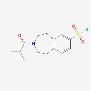 3-(2-methylpropanoyl)-2,3,4,5-tetrahydro-1H-3-benzazepine-7-sulfonyl chloride