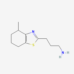 3-(4-Methyl-4,5,6,7-tetrahydro-1,3-benzothiazol-2-yl)propan-1-amine