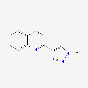 molecular formula C13H11N3 B13187940 2-(1-methyl-1H-pyrazol-4-yl)quinoline 