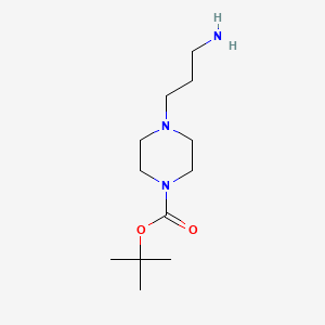 molecular formula C12H25N3O2 B1318795 Tert-butyl 4-(3-aminopropyl)piperazine-1-carboxylate CAS No. 373608-48-1