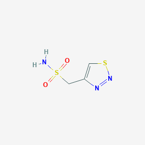 molecular formula C3H5N3O2S2 B13187997 (1,2,3-Thiadiazol-4-yl)methanesulfonamide 