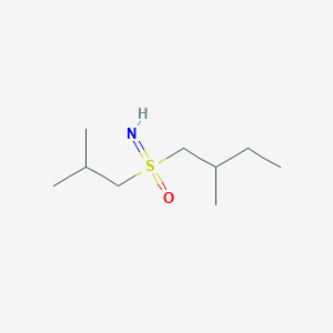 molecular formula C9H21NOS B13188001 Imino(2-methylbutyl)(2-methylpropyl)-lambda6-sulfanone 