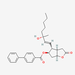 (3aR,4R,5R,6aS)-4-((S,E)-3-hydroxy-3-methyloct-1-en-1-yl)-2-oxohexahydro-2H-cyclopenta[b]furan-5-yl [1,1'-biphenyl]-4-carboxylate