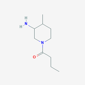 molecular formula C10H20N2O B13188021 1-(3-Amino-4-methylpiperidin-1-yl)butan-1-one 