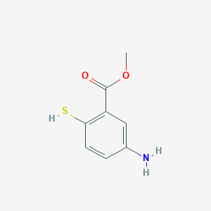 molecular formula C8H9NO2S B13188026 Methyl 5-amino-2-mercaptobenzoate 