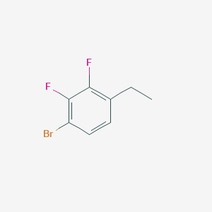 molecular formula C8H7BrF2 B13188035 1-Bromo-4-ethyl-2,3-difluorobenzene 