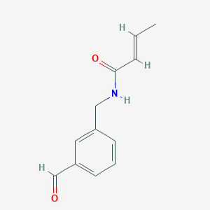 N-[(3-Formylphenyl)methyl]but-2-enamide