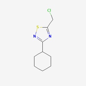 molecular formula C9H13ClN2S B13188066 5-(Chloromethyl)-3-cyclohexyl-1,2,4-thiadiazole 