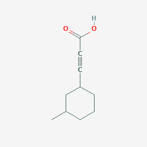 molecular formula C10H14O2 B13188067 3-(3-Methylcyclohexyl)prop-2-ynoic acid 