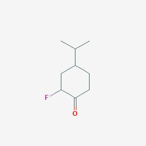 molecular formula C9H15FO B13188088 2-Fluoro-4-(propan-2-yl)cyclohexan-1-one 