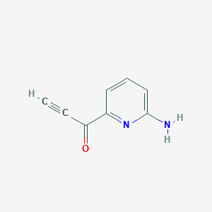 molecular formula C8H6N2O B13188090 1-(6-Aminopyridin-2-yl)prop-2-yn-1-one 