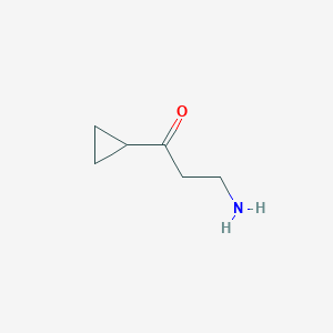 molecular formula C6H11NO B13188123 3-Amino-1-cyclopropylpropan-1-one 