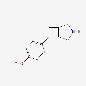 molecular formula C13H17NO B13188126 6-(4-Methoxyphenyl)-3-azabicyclo[3.2.0]heptane 