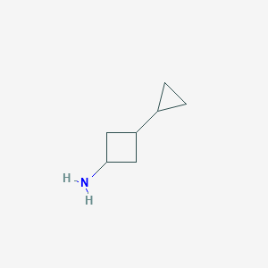 molecular formula C7H13N B13188139 3-Cyclopropylcyclobutan-1-amine 