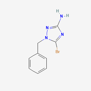 molecular formula C9H9BrN4 B13188144 1-Benzyl-5-bromo-1H-1,2,4-triazol-3-amine 