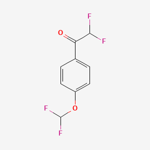 molecular formula C9H6F4O2 B13188145 1-(4-Difluoromethoxy-phenyl)-2,2-difluoro-ethanone 