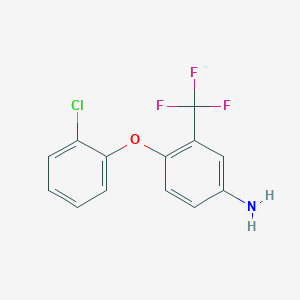 molecular formula C13H9ClF3NO B1318822 4-(2-氯苯氧基)-3-(三氟甲基)苯胺 CAS No. 74338-18-4