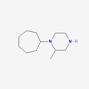 molecular formula C12H24N2 B13188231 1-Cycloheptyl-2-methylpiperazine 