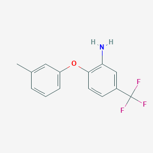 molecular formula C14H12F3NO B1318830 2-(3-甲基苯氧基)-5-(三氟甲基)苯胺 CAS No. 937596-42-4