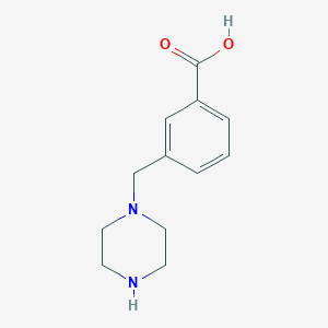 molecular formula C12H16N2O2 B1318834 3-(Piperazin-1-ylmethyl)benzoic acid CAS No. 773109-07-2