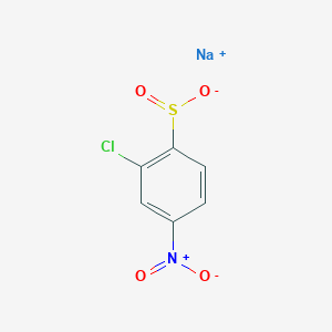 molecular formula C6H3ClNNaO4S B13188351 Sodium 2-chloro-4-nitrobenzene-1-sulfinate 